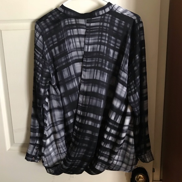 “window pattern” open back draped cardigan - Picture 3 of 4